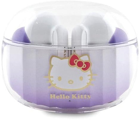 CG MOBILE Hello Kitty - Cuffie Bluetooth HKTWSHDGKEU TWS + docking station viola Gradient Electroplating Logo