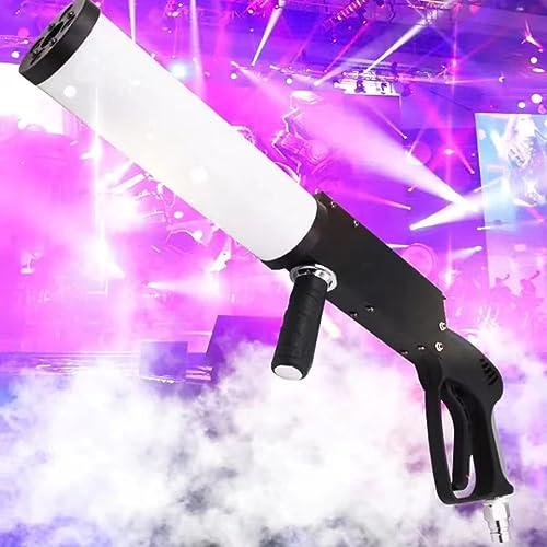 Co2 Gun DJ Máquina De Humo para Fiestas, Pistola De Niebla Led De Mano, Alcance 8-10 M, Pistola De Mano Con Columna De Aire para Clubes, Fiestas, Bares, Banquetes