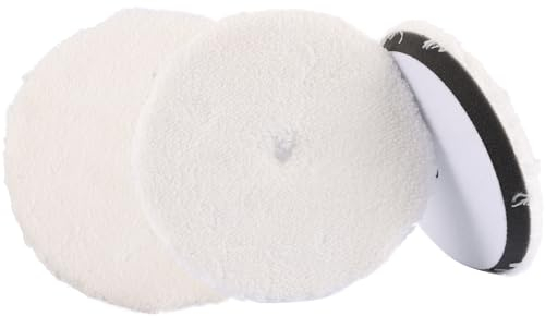 3 Stück Polierpad 125mm Polierpad aus Mikrofaser Polierschwamm 125mm Klett Mikrofaser Pads Poliermaschine Schwämme Wolle Polierset, Polierpads Auftragschwamm Polierschwamm für Poliermaschine