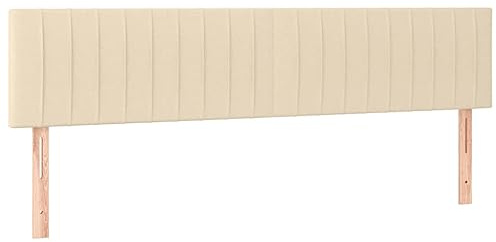 vidaXL Kopfteile Creme 160x5x78/88 cm Stoff
