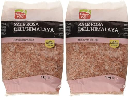 La Finestra Sul Cielo Sale Rosa dell'Himalaya Grosso, 1000g (Confezione da 2)