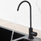 DAZZLEEX Filtre à Eau Potable, Robinet de Cuisine Col de Cygne en Acier Inoxydable G1/2 (Noir)
