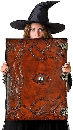 Hocus Pocus Buch mit Zaubersprüchen, Hokus-Pokus, Zauberbuch, Requisite, Hokus-Pokus, Geschenke, Halloween-Dekorationen, Dekoration, Leder, Tagebuch, Schreibbuch, Schattenbuch, beste