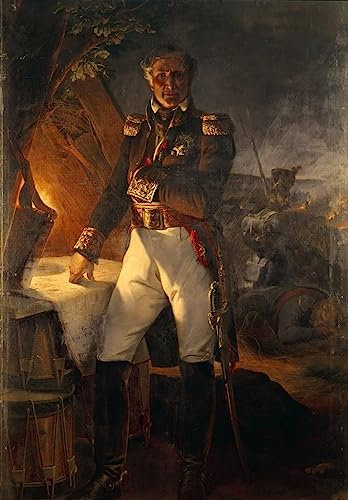 ENYLUFUT Berühmte Gemälde Leinwand Plakat Kunstwerk Dekor Porträt Zu Fuß Von Laurent Marquis De Gouvion Saint Cyr Marechal Von Horace Vernet Wandkunst Bild Druck für Heimtextilien 60x90cm