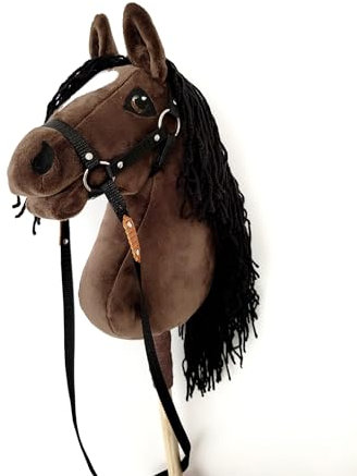 Hobby Horse A5 Small (Pferd am Stock) + Halfter mit Zügeln von Horse&Toys (Braun)