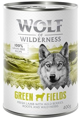 Wolf of Wilderness Adult - Single Protein 6 x 400 g - Green Fields - Lamm