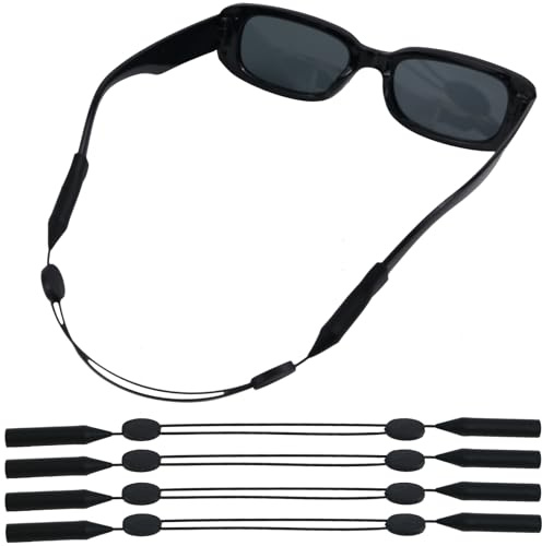 4 Stück Verstellbares Brillenband,Brillenband Sport Silikon Brillenbänder