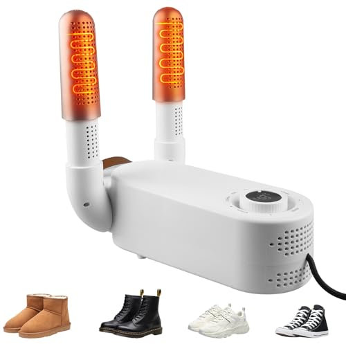Schuhtrockner Elektrisch, Schuhtrockner Antibakteriell, Boxhandschuh Trockner, Schuh Trocknergerät mit Intelligentem Timer Faltbares Design Schnell Trocknendem für Schuhe, Boxhandschuh, Skistiefel