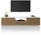 WHOUS Mobile Porta TV COSTE per Soggiorno con 4 Ante e 1 Cassetto, Mobile Tv in Stile Canneté per Salotto in Legno, 220,1x43x46 cm, Bianco Opaco e Legno Chiaro