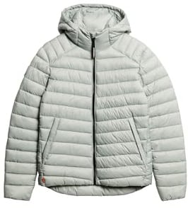 Superdry Herren Fuji Sport Steppjacke mit Kapuze Taubengrau XL