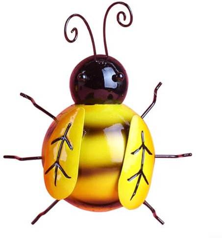 URPIZY 1PC Iron Bumble Bee Decorations,Bumble Bee Garden Ornaments,Bumblebee Wall Decoration Garden Bumble Bee Decor,Garden Ornament Bee Decorative Garden Stakes Decorations