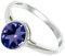 JEWELFORCE 925 Sterling Silber Tansanit Lab Grown Edelstein Ring Herren Damen Steinbandring Alle Größen Ring Handgefertigter Schmuck JSR-1156AV_50 (15.9)