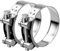 Collier Echappement 80-85mm Manchon Echappement 2 Pièces Collier Echappement Moto Tuyaux Gaines Ventilation Collier de Serrage Inox D'échappement Pinces Turbo pour Accessoires de Tuyaux D'échappement