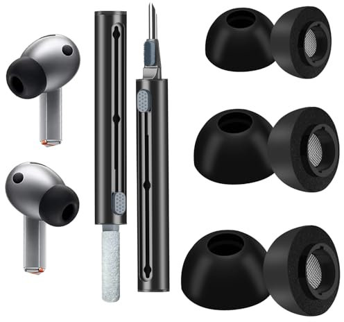 Schaumstoff-Ohrstöpsel für Samsung Galaxy Buds3 Pro - Ultimativer Komfort und unerschütterlicher Sitz mit Memory Foam Ohrstöpseln, Ohrstöpsel-Ersatzstöpsel - S/M/L