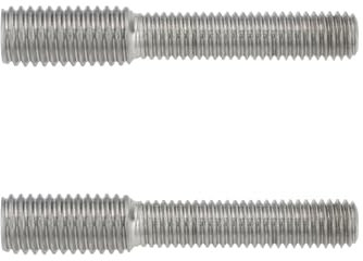 Create idea Lot de 2 adaptateurs filetés à double extrémité filetés M8 x 35 vers M10 x 20 en acier inoxydable 304 pour poteaux en sisal et griffoirs 55 mm
