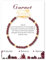 Konxi Bracelet Perle Ronde 4MM Bracelet Pierre Naturelle avec Perles en Or pour Femmes Hommes Bracelet en Pierres Naturelles Réglable Naturelle Pierre Bracelet 17+5CM (Grenat)