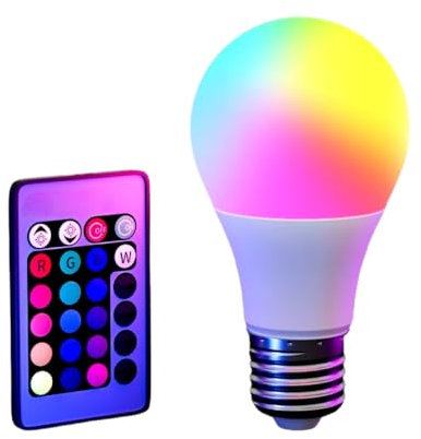 BOXélec Ampoule LED Multicolore E27 3,8W avec Télécommande, 16 Couleurs et 5 Modes d'Eclairage