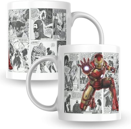 KaTunn - Taza Superhéroes Personalizada con Nombre - Taza Personalizada para Café - Tazas Originales para Regalar - Regalo Friki para Fans - Regalos Personalizados Únicos (Ironman)