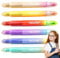 Vesidoloy Fluoreszenz -Highlighters, Double Ended Highlighter - 6x farbige Marker | Schnelltrockne ohne Blutungsstifte für Bibelhauptsache Journaling, Schulbedarf, Schulmaterialien