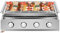Barbecue à gaz portable à 4 brûleurs en acier inoxydable - 4 flammes et 4 interrupteurs de commande - Pour terrasse, balcon et jardin