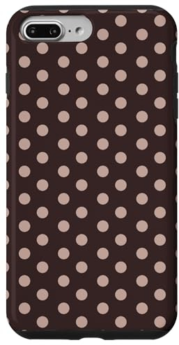 Brown Polka Dot Boho Vintage Aesthetic Dotted Cute Girly Case for iPhone 7 Plus/8 Plus