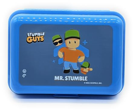 Stumble Guys Boîte à Déjeuner, Boîte à goûter pour enfants, Bleu, Design M. Stumble