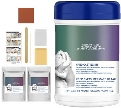 Generico Kit Per Impronte Familiari | Kit Mani Bebè - Materiali per Sapone per Bambini Adulti Coppie e Famiglie