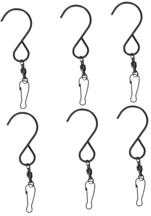 Supvox 6stücke Magnetische Haken aus Edelstahl Drehbar mit Kugellager für Windspiele Glocken Laternen und Blumenkörbe zum Aufhängen oder Präsentieren