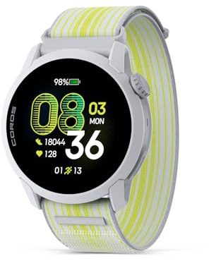 COROS PACE 4 Ultraleichte Sportuhr- Weiß Nylon, Standard | 1,2-AMOLED-Touchscreen, 32 g Laufuhr, 19 Tage Gebrauch, Sprachsteuerung, Trainingswerkzeuge, Präzises GPS