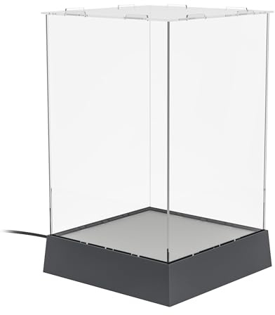 EGLO LED Display Box, Schaukasten mit RGB Beleuchtung, App Steuerung | stapelbare Acryl Vitrine für Sammlerstücke und Modelle, einstellbare Farbtemperatur