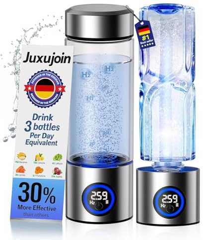 Generador de botellas de agua de hidrógeno actualizado 2026, máquina ionizadora de agua de hidrógeno portátil 【6000PPB de alta concentración】【Precisión 0 fugas】 Potenciador rápido de hidrógeno