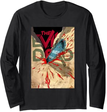 Evil Dead Horror Ash Williams Blutige Kettensäge Halloween Langarmshirt