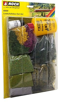 NOCH® Landschaftsbau Start-Set, Landschaftsbau Set für Modellbau Einsteiger, geeignet für H0, TT und N Spurweiten