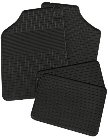PETEX 92120 Gummimatte Universal 4-teilig Standard Größe 1, schwarz