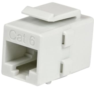 StarTech.com Cat 6 RJ45 Keystone Jack - Cat6 Netzwerkkoppler - RJ 45 Netzwerk Kuplung - Buchse/Buchse - Weiß