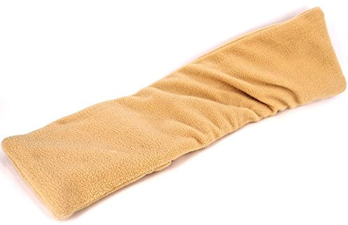 Eurotel Tour de Cou Micro Ondes - Coussin Chauffant Graines de Lin - Usage Chaud Froid - Pour Cervicales, Cou, Nuque, Epaules, Corps - Matière Polaire - 53 CM - (beige)