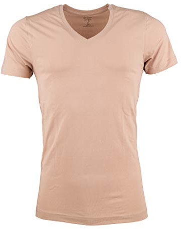 OLYMP Herren T-Shirt Langarm Level.Five,Einfarbig,Body fit,Caramel 24,XXL