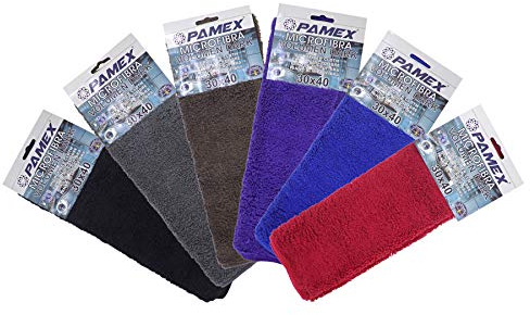 PAMEX Paño de Microfibra Dark Volumen Colores Surtidos 30x40cm 12 Unidades