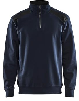 Blaklader 335311588699XS Sweater mit Half-Zip 2-Farbig, Dunkel Marineblau/Schwarz, Größe XS