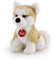Trudi 22663 Klassik Plüschhund Akita Ascanio ca. 21 cm, Größe S, hochwertiges Stofftier mit weichen Materialien, Plüschtier mit realistischen Details, waschbar, Kuscheltier für Kinder, Beige/Weiß