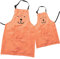 Hillhome,Set di 2 grembiuli in cotone e lino per bambini e genitori, regolabili con tasche, ottimo regalo per adulti e bambini, per cucinare, cuocere, mamma e me adult kid Sugarpine Air Mesh,Donna