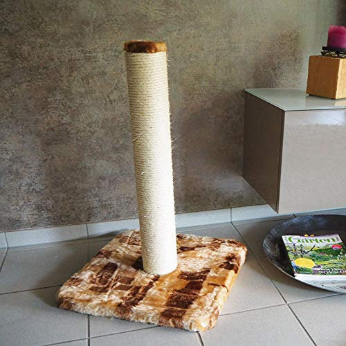 Clevercat Kratzbaum Jumbo Boy. Kratzgelegenheit auf geringem Raum für Ihren Kratzteufel mit extra Langer Kratzsäule für gestrecktes Kratzen in vielen Farben lieferbar Made in Germany