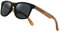 WOODONLY Holz Retro Polarisierte Sonnenbrille - Cooler Stil Mattes Rahmen Perfekte Geschenke für Damen und Herren (Zebrano Grau)