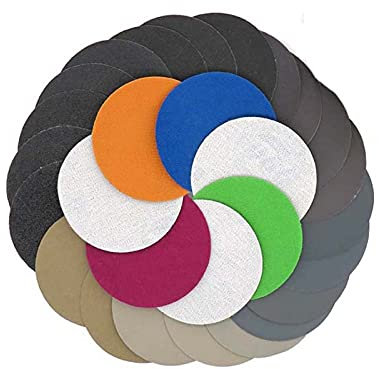 Polierschlafpapier Kit. 25 ps 150mm / 6 zoll grob sand 3000/4000/5000/7000/10000 wasser trockener schleiftscheibe haken sandpapier runde sandpapier disc schleif