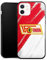 Slim Case extra dünn kompatibel mit Apple iPhone 12 Silikon Handyhülle schwarz Hülle Offizielles Lizenzprodukt 1. FC Union Berlin Logo