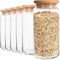 GIESSLE® 6x 1150ml Premium Vorratsgläser (Massivholz ohne Leim, aus EU) Vorratsdosen Set aus Glas groß Müsli Aufbewahrung Behälter mit Holzdeckel