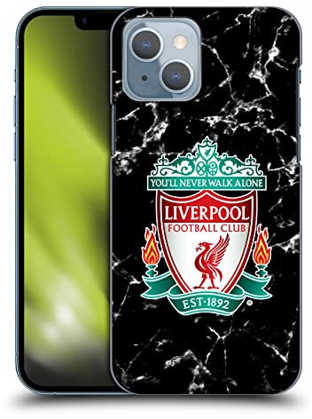 Head Case Designs Officially Licensed Liverpool Football Club Black Crest Marble Hard Back Case Compatible With Apple iPhone 14