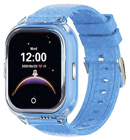 Save Family Enjoy – Montre Connectée Enfant GPS, 7 Jeux Amusants. Appel vidéo, Vidéo, Identification de l'Appelant, Musique, Podomètre, Appareil Photo, SOS, Étanche – Couleur Bleue