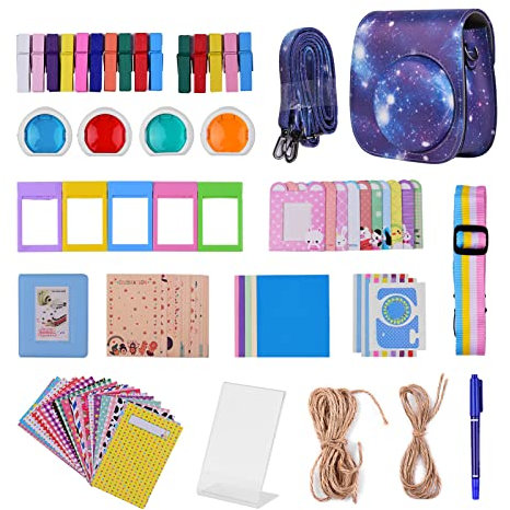 Lechnical 12-in-1 Instant Camera Accessories Bundle Kit Replacement for Fujifilm Instax Mini 11 with Camera Bag/Camera Strap/Photo Album/Photo Clips/Photo Frame/Hanging String/Stickers/Pen/Filters