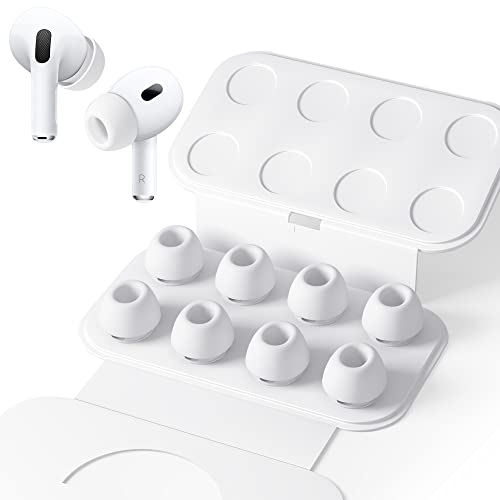 Seltureone 4 Paar Silikontips für Airpods Pro/Airpods Pro 2 mit Loch zur Geräuschreduzierung, Anti Rutsch Soft Silikon Airpods pro Ersatz-ohreinsätz - Extra Kleine